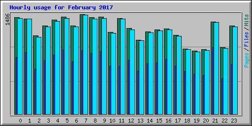 Hourly usage for February 2017